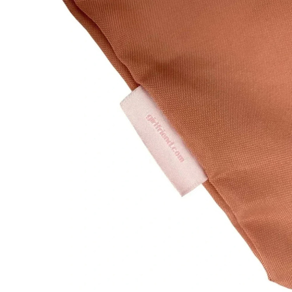 Girlfriend Collective Zip Pouch Embroidered Logo 9 x 12 Peach Recycled Materials - Picture 4 of 8